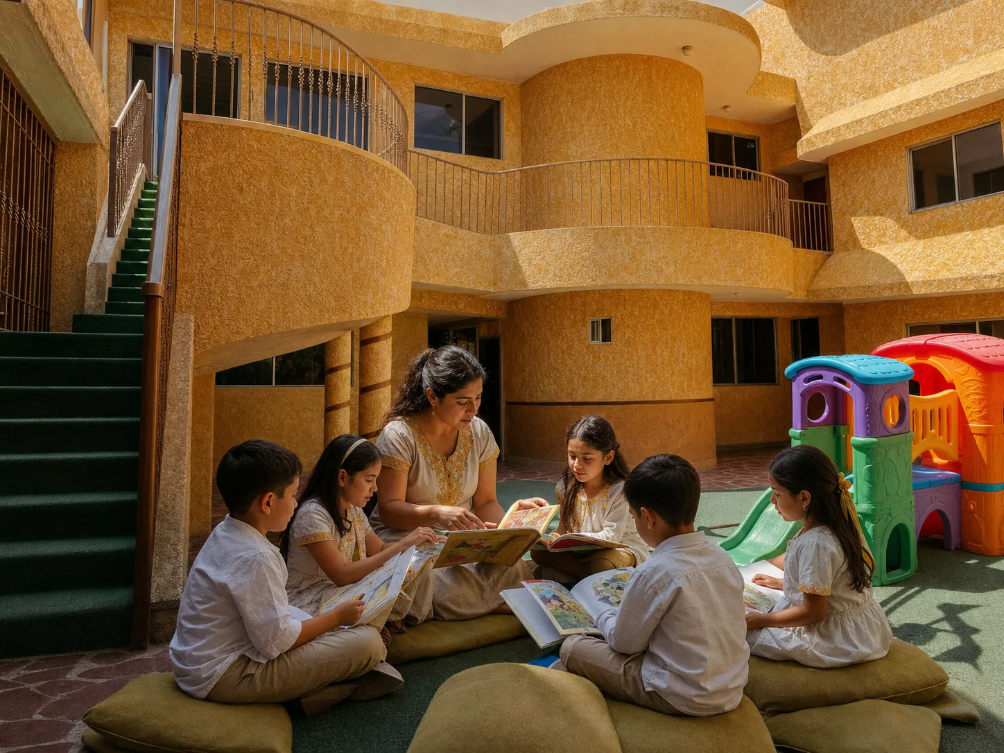 Niños de Preescolar trabajando en un proyecto de ciencias